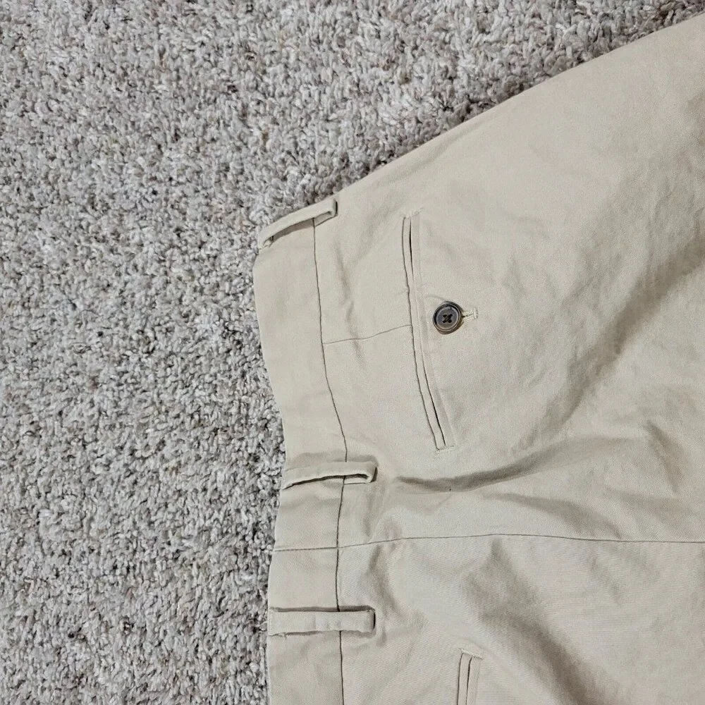 J Crew Pants Mens 32x30.5 Tag 32x32 Beige Straight Flex Bedford Preppy Chino